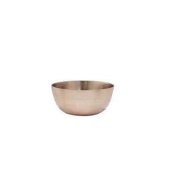 Bowl de aluminio, de formato redondo na cor de cobre