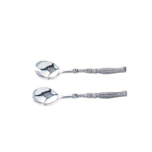Jogo 2 Talheres Salada Prata Antiga 27,5 cm