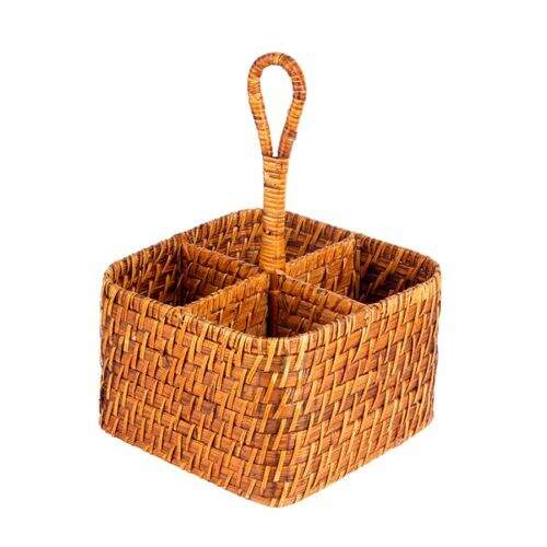 Suporte para talheres em rattan 19cm x 27cm Kenya