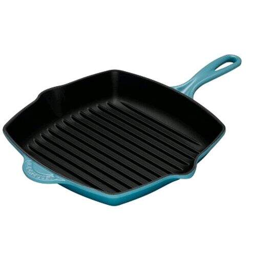 Grelha Quadrada Azul Caribe 26cm - Le  Creuset