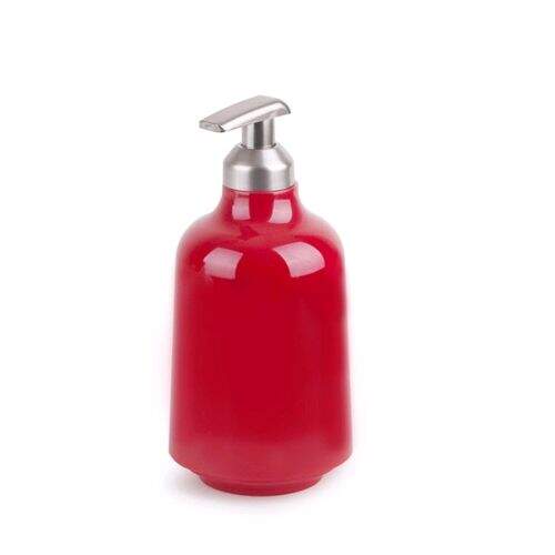 Porta sabonete líquido de melamina Step Vermelho 400 ml Umbra