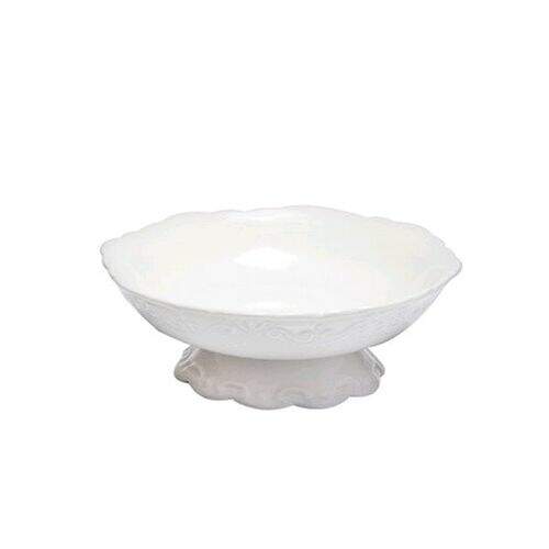 Baleiro com base Alto Relevo 17cm Porcelana