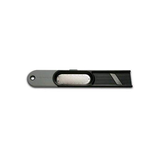 Ralador Fatiador  Gengibre Aço Inox Preto 1,27X10X30CM - Microplaine