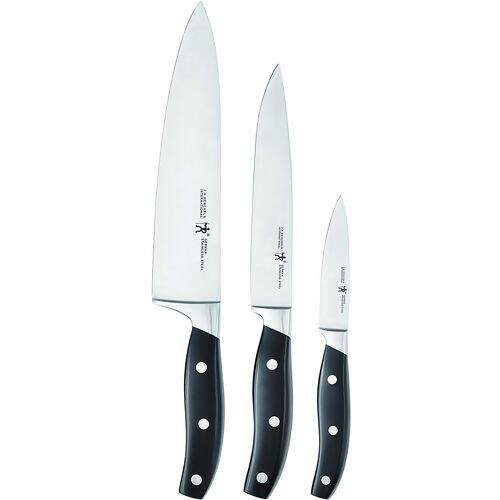 Conjunto de Facas Chef HI Contour em Aço Inoxidável 3 Peças, Preto Zwilling