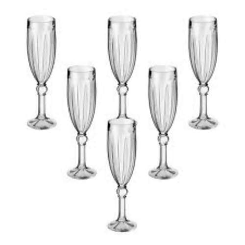 Jogo 6 Taças P/ Champanhe Robin 160 ml  Cristal Ecológico