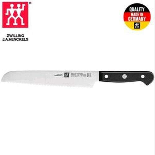Faca Para Pão de Aço Inox Gourmet Preta e 8" -Zwilling 