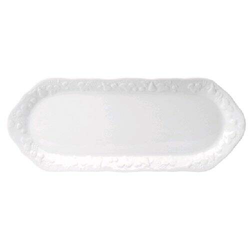 Prato Bolo Porcelana  Califórnia Blanc 40x16 cm -Limoges