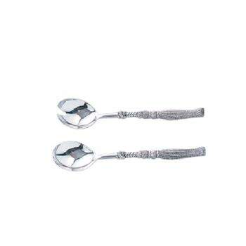 Jogo 2 Talheres Salada Prata Antiga 27,5 cm
