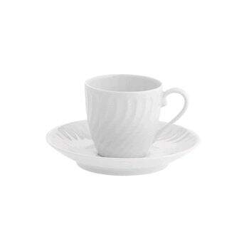 Xicara para Café  com Pires Porcelana 12cm -Sagres 