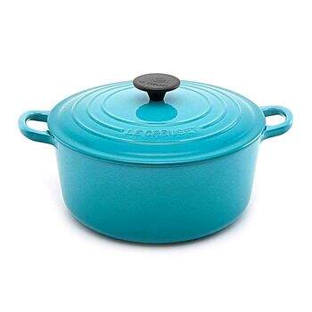 Panela Redonda Azul Caribe 24 CM - Le Creuset