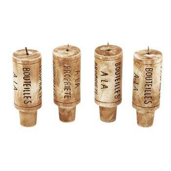 Conjunto de 4 Velas em Formato de Rolha - Hudson 