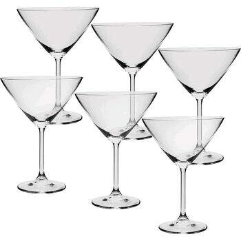 Jogo de 6 Taças Cristal Bohemia para Martini 280 ml