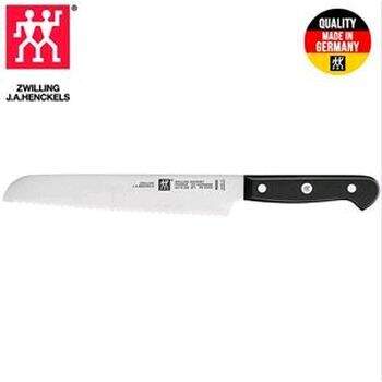 Faca Para Pão de Aço Inox Gourmet Preta e 8" -Zwilling 