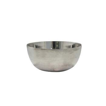Bowl de aluminio, redondo prateada