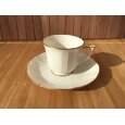 Jogo de Xícaras de Café com Pires em Porcelana 6 Peças Contemporany Filete de Ouro - Noritake