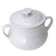 SOPEIRA COM TAMPA LE CREUSET  CERÂMICA STONEWARE BRANCO PEQUENA 9100110001