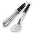 Conjunto de Pinça e Espátula para Churrasco em Aço Inox Weber