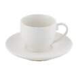 Jogo de 6 Xicaras de Café com Pires Porcelana 100ml  White