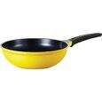 Wok com Revestimento Cerâmico Sem Tampa RNC-26W/Y Roichen Amarelo 26 cm