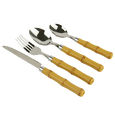 Faqueiro 24 Peças em Aço Inox Bamboo Kenya