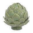 Peca Decorativa De Mesa Em Ceramica - Pinha Verde - Cy0003