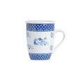 Conjunto Caneca com Tampa e Filtro de Porcelana Elsa Lyor Azul/ Branco