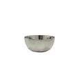 Bowl de aluminio, de formato redondo na cor prateada