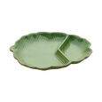 Prato Decorativo De Cerâmica Banana Leaf Verde 25, 5x16x4cm Lyor Verde Único