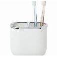 Porta Escova de dentes Junip Resina e Aço Inox Branco Matte - Umbra