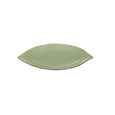 PRATO DECORATIVO DE CERÂMICA BANANA LEAF VERDE 26,5×15,5x2cm