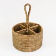 Porta Talheres / Temperos redondo em rattan PAYA 20 x 12/28 cm com alça