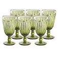 Jogo de 6 taças em vidro 330ml A17cm cor verde Bretagne