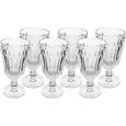 Jogo de 6 tacas Bretagne em vidro 330ml A17cm-Transparente - L Hermitage- Full Fit