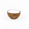 Bowl Porcelana MAYA 20 cm com Suporte em rattan