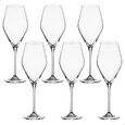 Jogo de 6 tacas para vinho tinto Loxia em cristal ecologico 470ml Alt. 26,3 cm