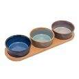 Cj 3 Petisqueiras C/Bandeja Em Bambu 32X 9,5X5Cm 2675 . 2675